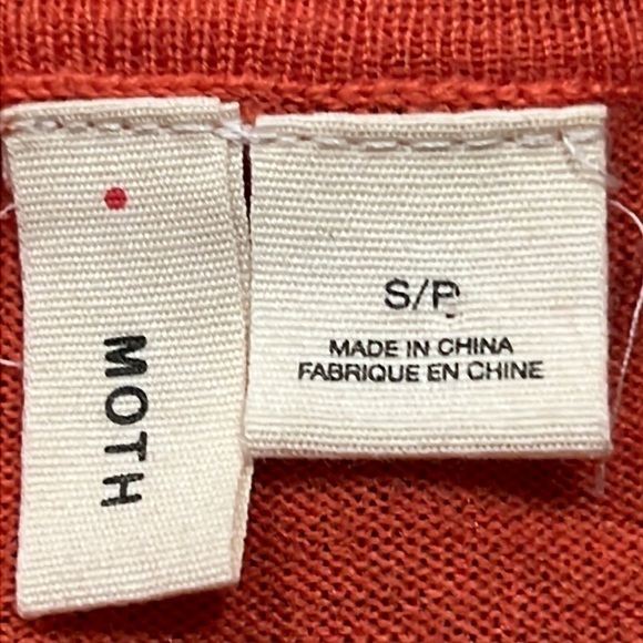 Anthropologie Moth Orange Breeze Point top  size small - Picture 6 of 9